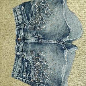Girls Embellished Blue Jean Shorts Justice